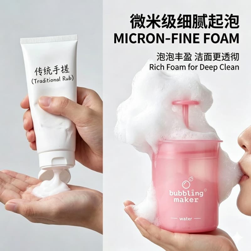 Facial cleanser, foaming bottle, shower gel, foaming cup, soap, foaming cup, foaming device, facial cleanser