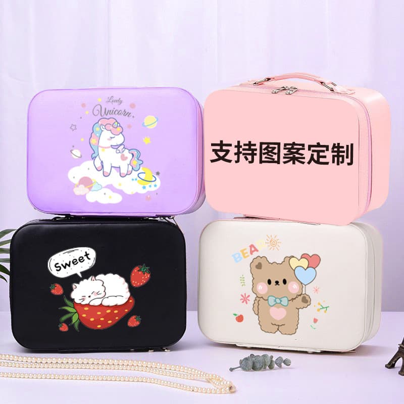 Cute Cartoon Makeup Case Portable Cosmetic Storage Bag Large Capacity Ins Style High-End Feel