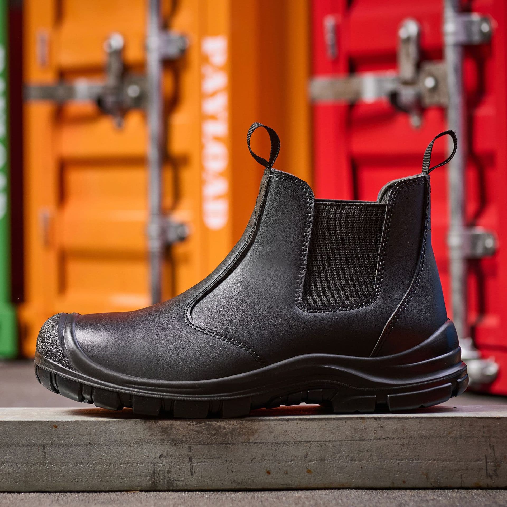 Microfiber Leather Steel Toe and Steel Sole Work Boots Men's Anti-Smash Anti-Puncture Wear-Resistant Safety Shoes