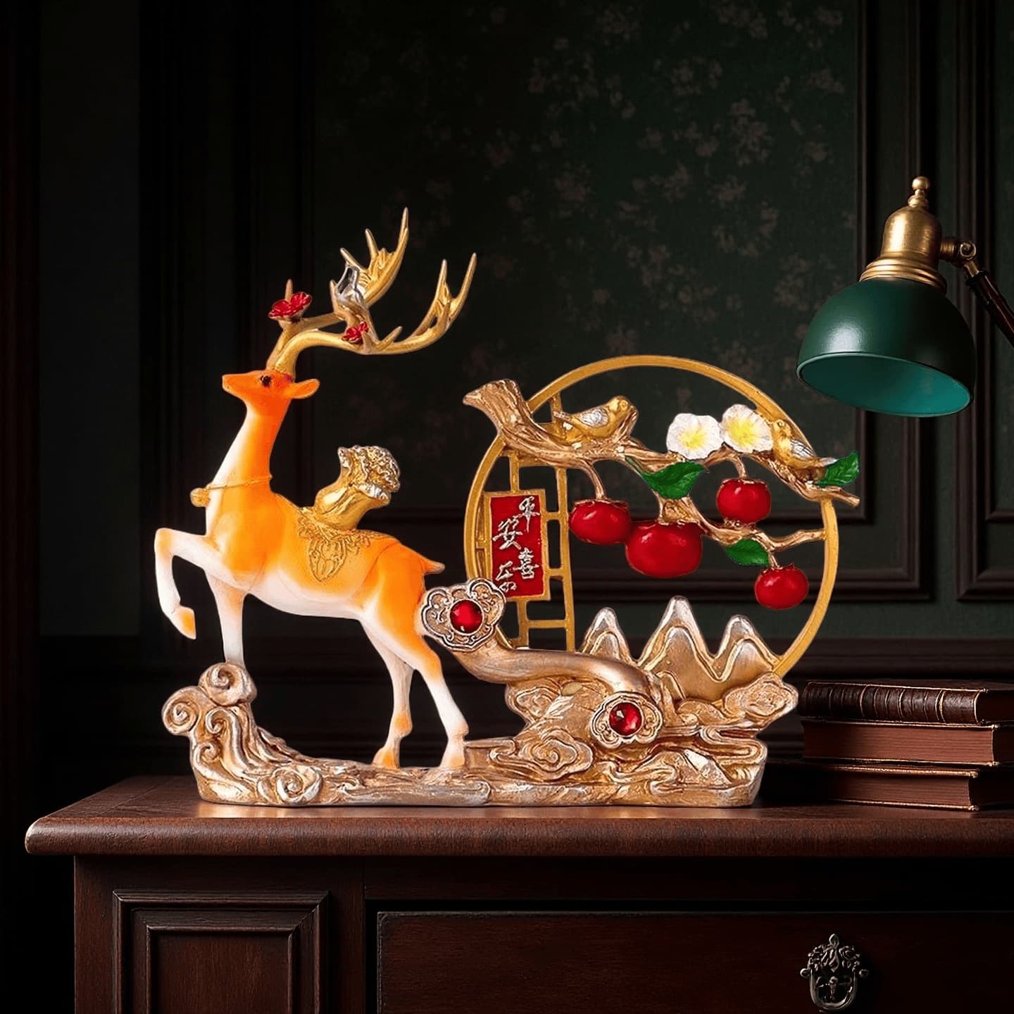 Fortune Tree Wealth Deer Ornament Home Decor Living Room Wealth Decoration TV Cabinet Decoration Housewarming Gift