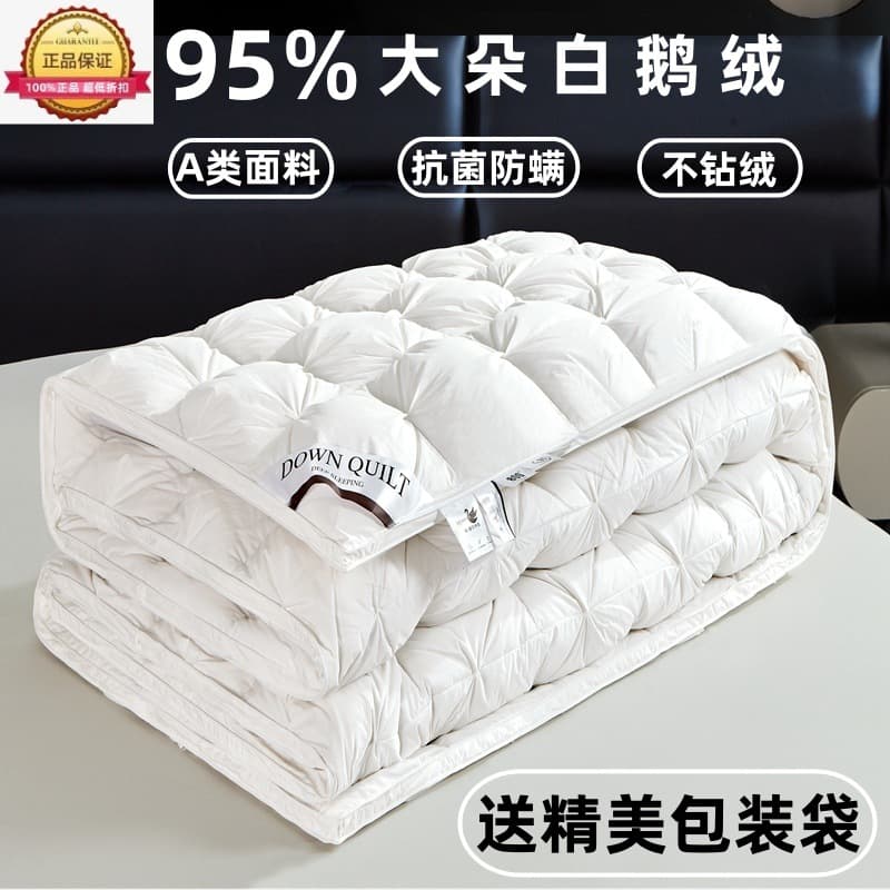5A Grade Down Comforter 95% Large White Goose Down Winter Quilt Five-Star Hotel Down Comforter Spring Autumn Duvet Insert Summer Blanket Gift Bulk