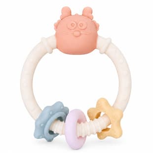 BPA-Free Baby Silicone Teether Ring Easy Grip Soft Chew Toys