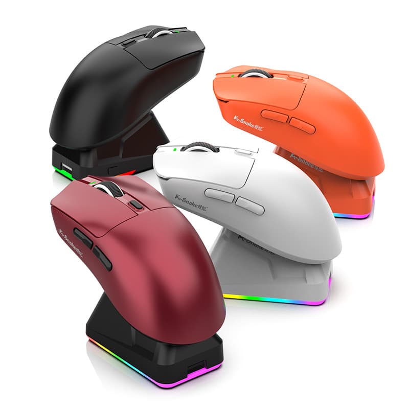 Viper X11 Lightweight Gaming Mouse Tri-Mode Wireless Bluetooth Mouse with RGB Charging Base for Desktop