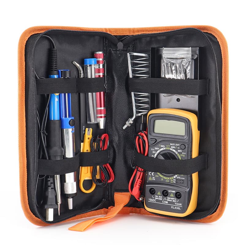 Cross-border Adjustable Temperature Soldering Iron 60W Home Repair Electric Soldering Pen Tool Kit Set EU Plug 220V