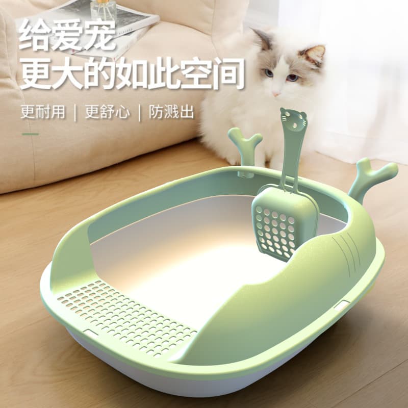 Small Size Cat Litter Box Full Semi-Closed Anti-Splash Cat Toilet Sand Tray Cat Supplies Cage for Kittens Pet Supplies