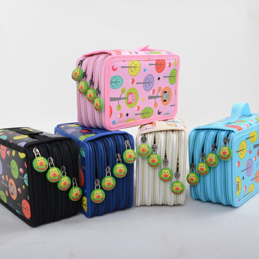 Large-capacity 72-hole learning stationery colored pencil curtain waterproof art storage pencil bag