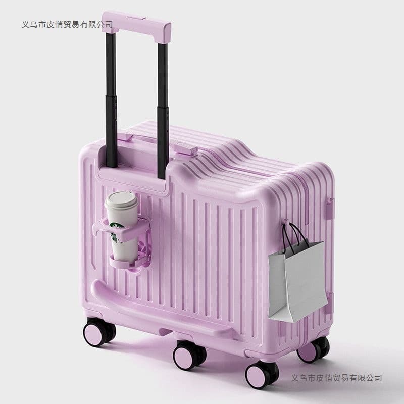 Kids' Ride-On Suitcase, Sturdy Universal Wheel Sit-On Travel Luggage, Durable