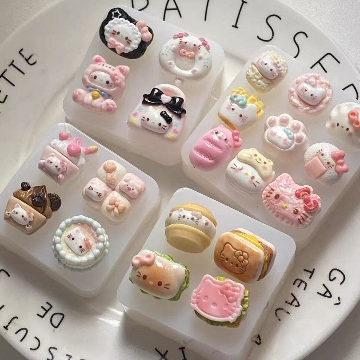 Hello Kitty Mini Tiny Nose Squishy Mold Silicone Mold Handmade Mold
