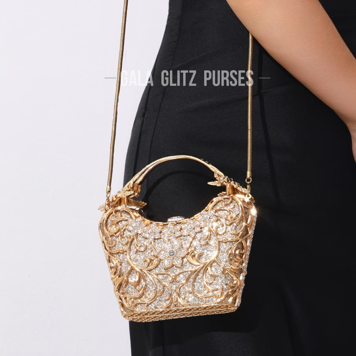 European and American Creative Portable Diamond-Encrusted Hollow Rhinestone Women's Bag Cross-Border Foreign Trade Banquet Clutch Bag Dinner Bag