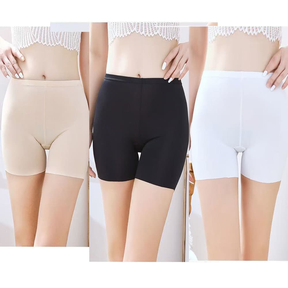 Summer leggings ice silk seamless security pants women's anti-exposure large size non-rolling slimming insurance shorts