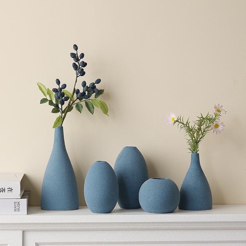 Wholesale Creative Nordic Ceramic Vase Ornaments Home Decorations Living Room Desktop Ornaments European Style Dried Flower