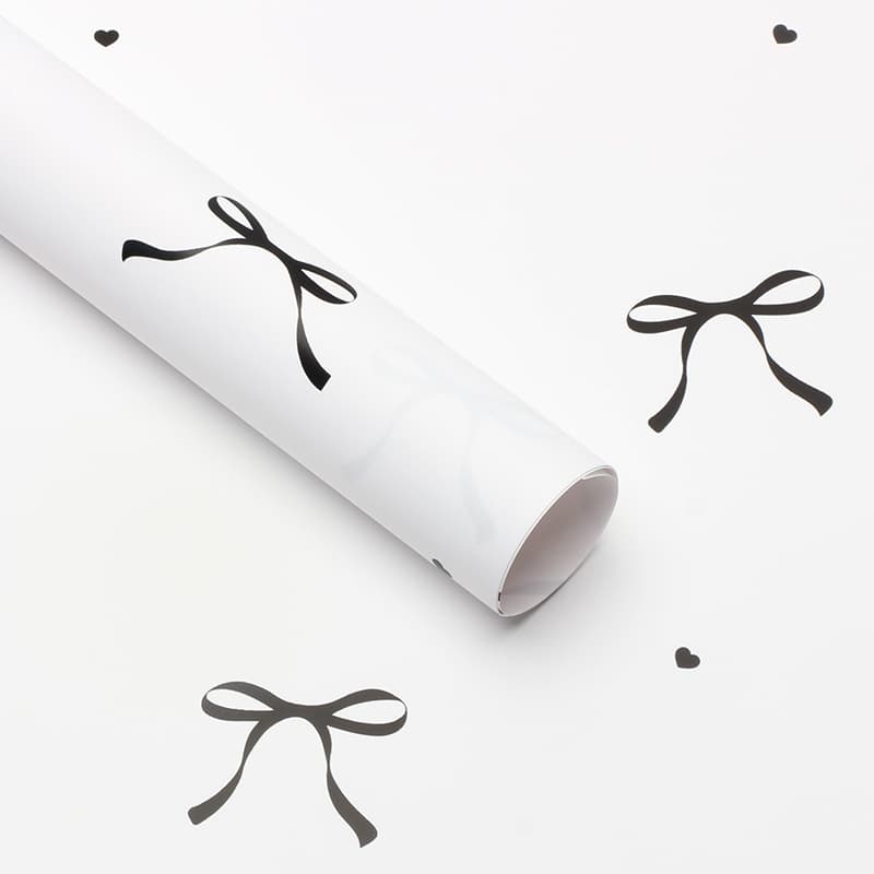 Roland Heart-Shaped Knot Floral Wrapping Paper Bow Print Bouquet Packaging Paper DIY Gift Flower Shop Florist Paper