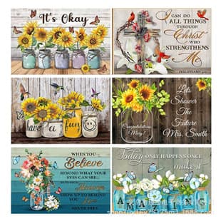 Cross-border trade full diamond 5D diamond painting, DIY artistic creation letter vase simple cross-stitch decorative hanging painting