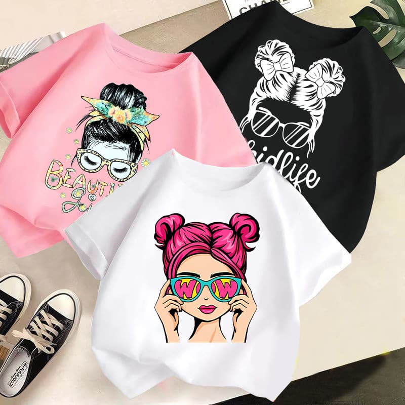 Cross-border children's clothing 2026 new summer children's short-sleeved T-shirts for boys and girls casual tops girls fashion summer clothing trend