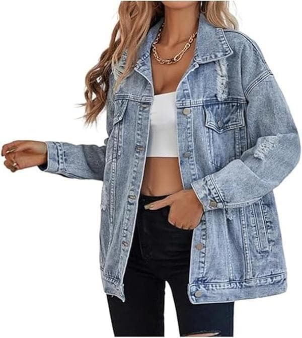 L 10928 Vintage Washed Denim Jacket