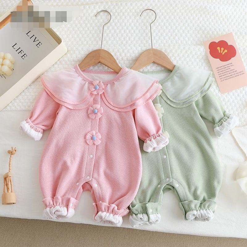 Trendy Baby Spring Outfit Cute Princess Girl 0-12 Months Newborn Fall Full Moon Romper