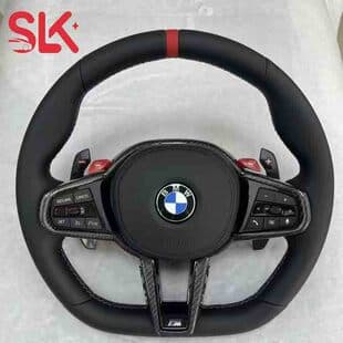 BMW Leather Carbon Fiber CS Style Steering Wheel Modification for BMW F Chassis G Chassis Cross-border Supply