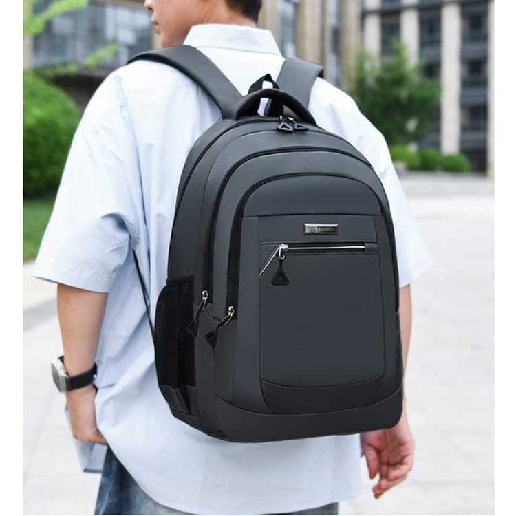 Cross-border Trend New Fashion Versatile Men's Backpack Casual Simple Double Shoulder Backpack Large Capacity Oxford Cloth Backpack
