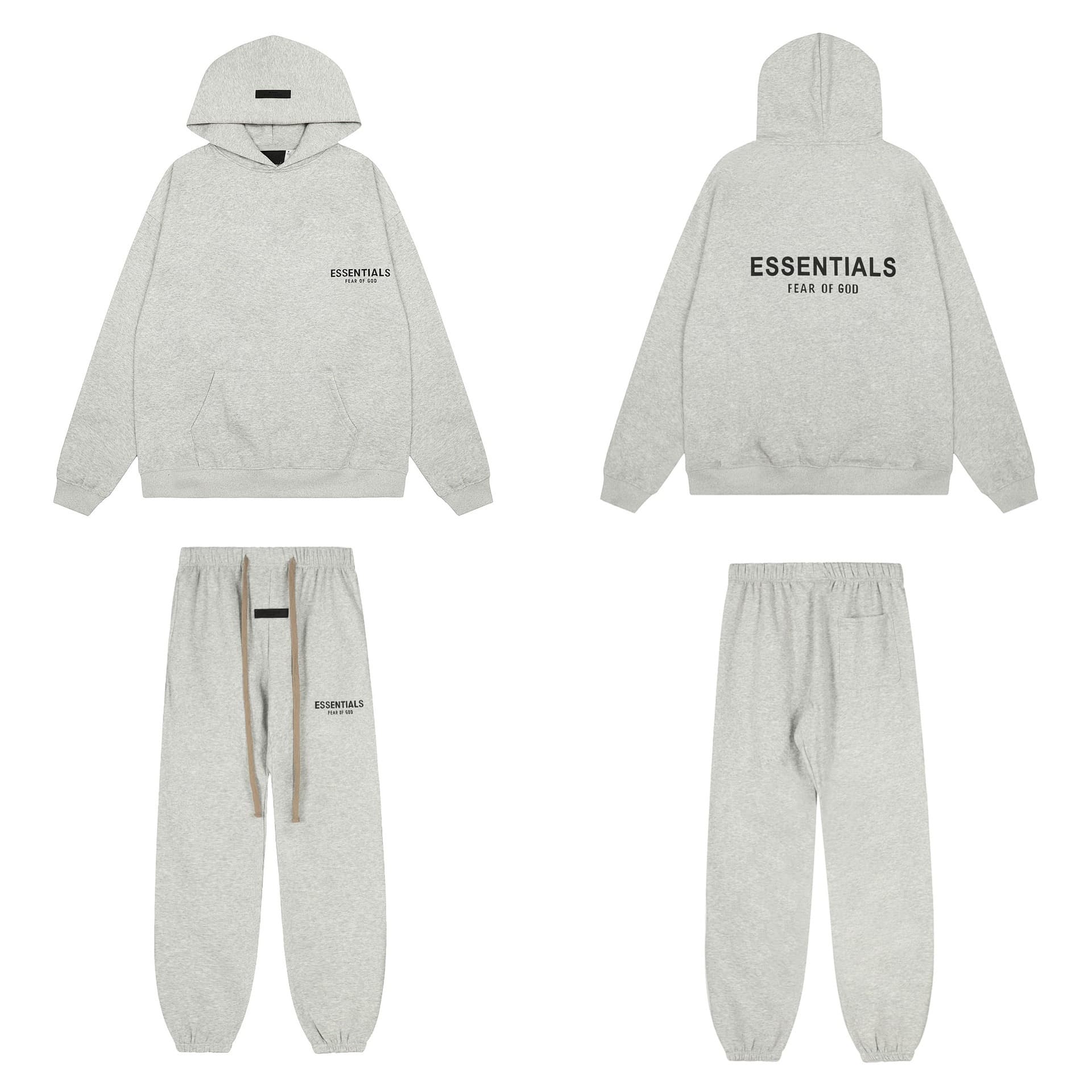 Cross-border 2022SS new cross-border hot-selling hooded sweatshirt black letter flocking FOG double line ESSENTIA dropshipping