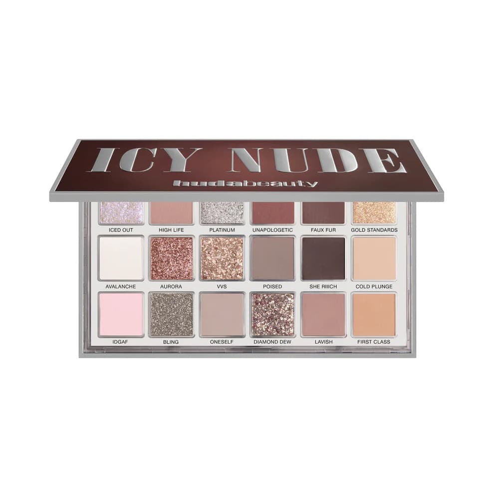 HUDABEAUTY ICY NUDE EYESHADOW PALETTE Icy Nude 18-Color Eyeshadow Palette