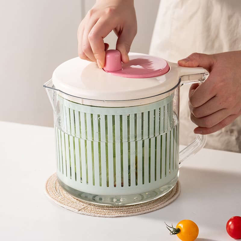 Vegetable dehydrator, food-grade household salad spin dryer, dehydration marvel, kitchen drainer, manual water spinner