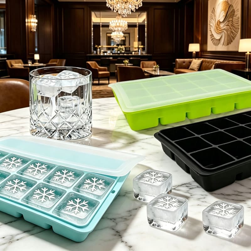 Cross-border 15-grid Ice Cube Mold DIY Ice Cube Mold Household Food-grade with Lid Silicone Mold