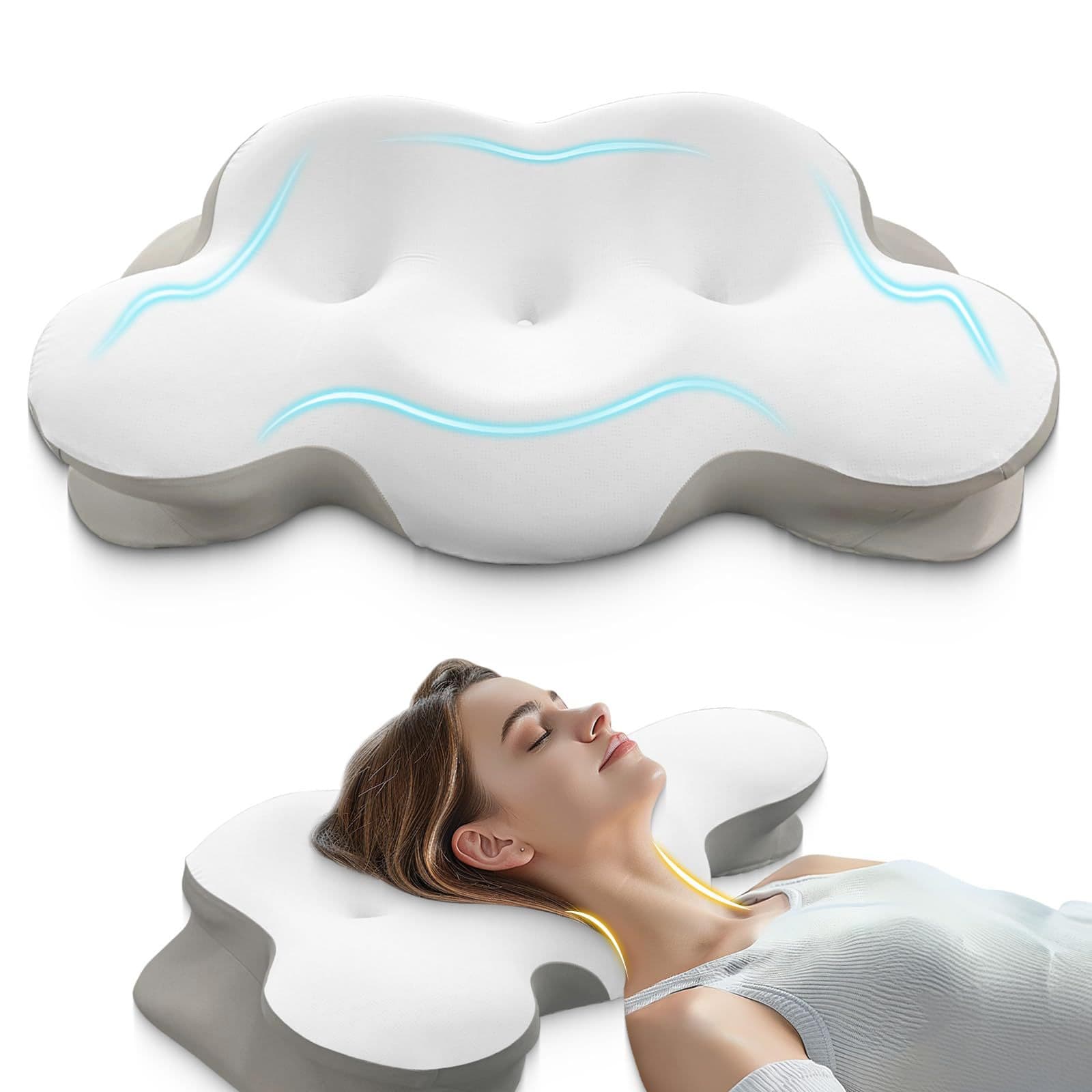 Memory foam special-shaped pillow patented cross-border best-selling comfortable pillow ideal for side sleepers and back sleepers removable cover
