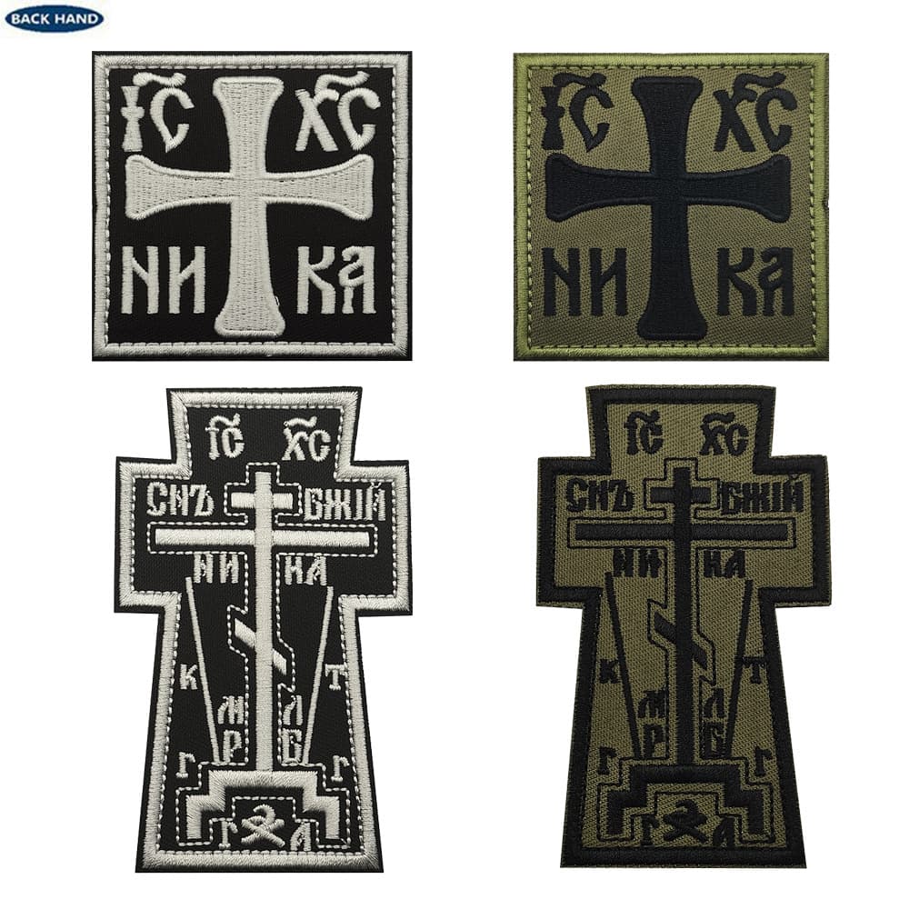 Creative new fabric patch premium embroidery export fashion Euro-American applique cross bag badge manufacturer in-stock