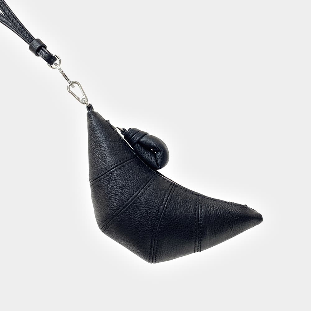 Genuine Leather Croissant Bag Mini LE Dumpling Bag Key Holder Card Holder Pendant Crossbody Coin Purse