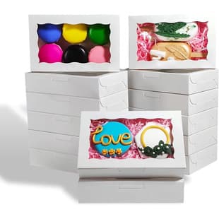 Transparent Window Macaron Box White Baking Packaging Box Custom Cookie Biscuit Dessert Pastry Box Gift Box