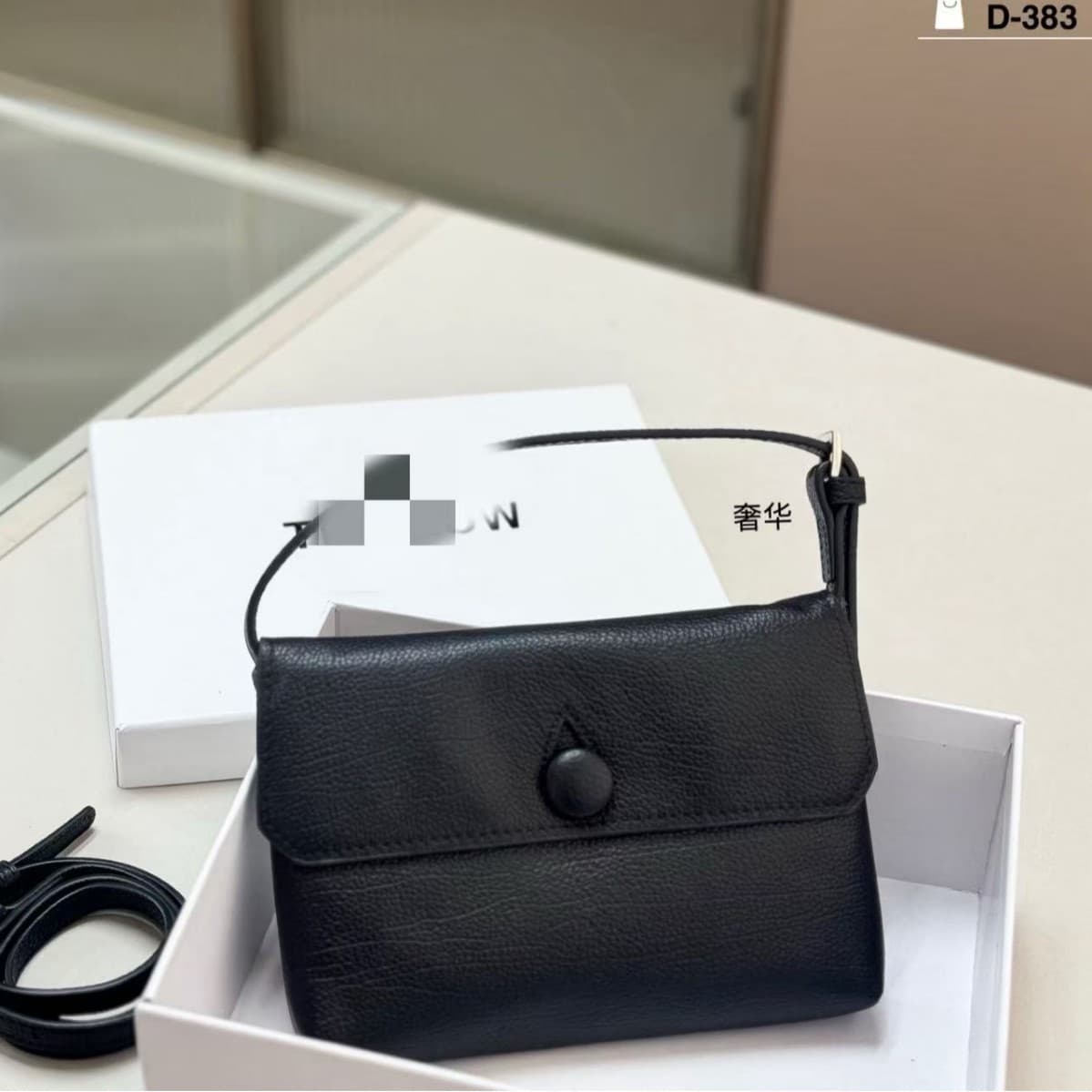 Sally button handbag genuine leather women's bag first layer cowhide small square bag clutch bag fashion mobile phone bag wholesale