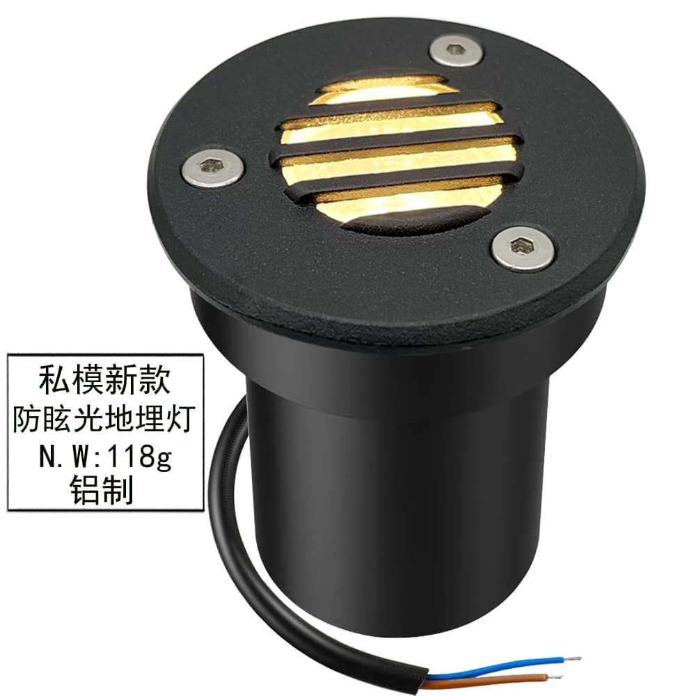 Private mold new outdoor warm white anti-glare ground light, courtyard landscape spotlight ground path deck well light