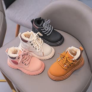 Children's Big Yellow Boots 2026 Winter New Unisex Martin Boots Mid-Large Kids Anti-Slip Short Boots Baby Toddler Boots