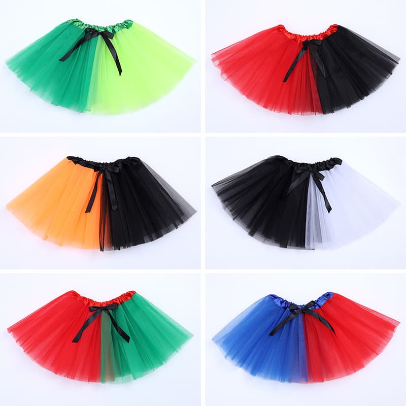 Adult Tutu Skirt, European and American Style, Black Elastic Three-Layer Six-Panel Tutu Skirt, Stage Skirt, Puffy Princess Skirt