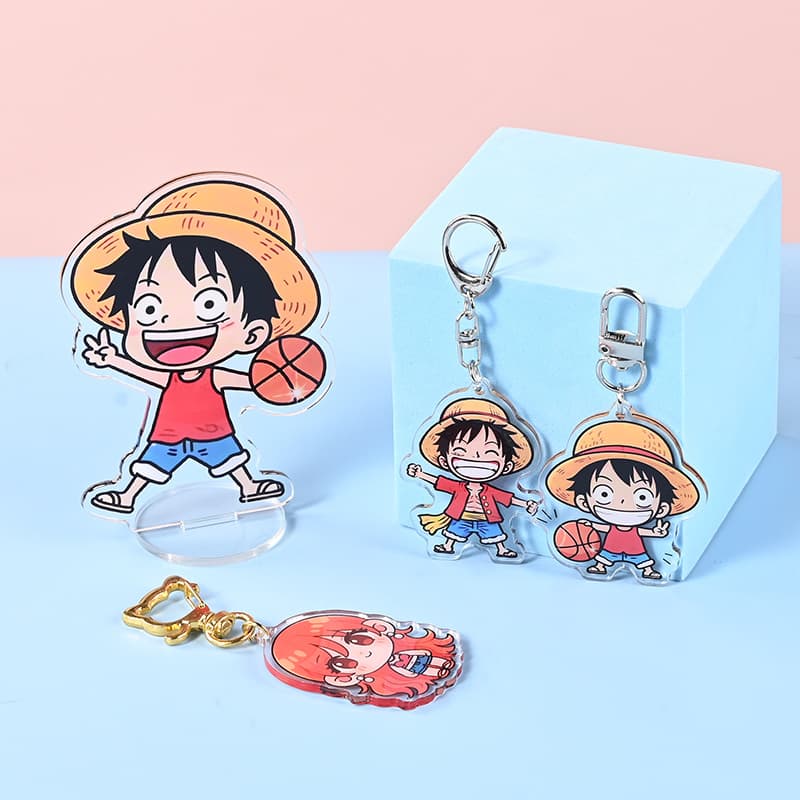 Cartoon Acrylic Keychain Custom Anime Star Merchandise Acrylic Standee Couple Keychain Accessory Standee