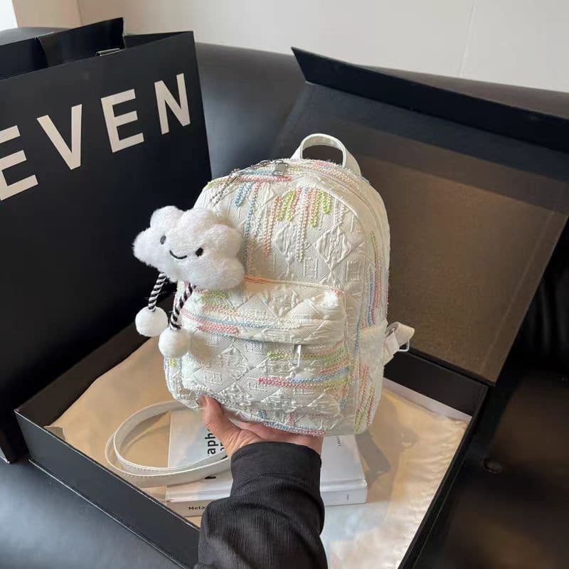 High-Aesthetic Soft Girl Backpack Ins Cute Mini School Bag for Female College Students Spring Outing