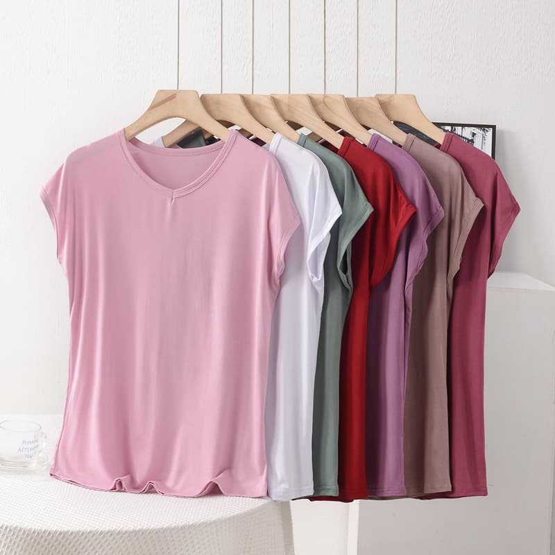 Modal French Style White V-Neck Top Vest for Women Summer Thin Sleeveless T-Shirt Loose Large Size Bottoming Shirt