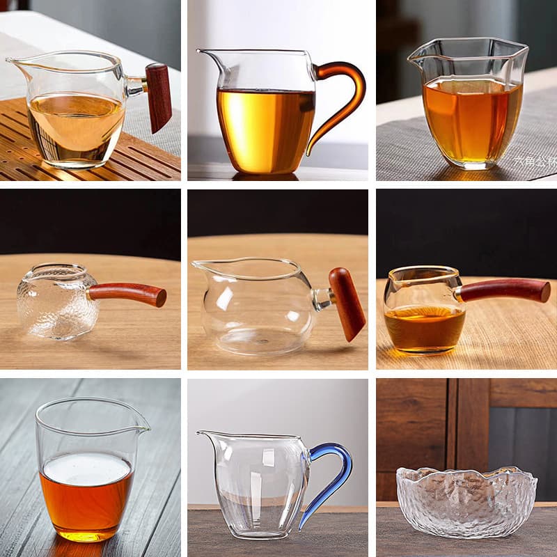 New Fairness Cup, Tea Ocean Set, Large Japanese Heat-Resistant Glass with Handle and Tea Strainer