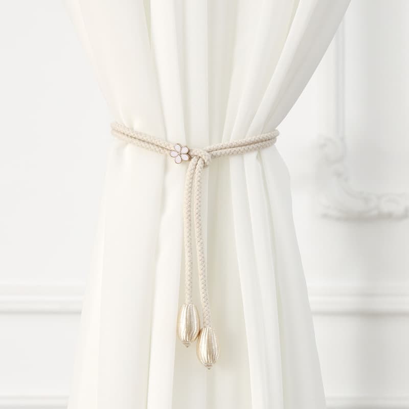 Simple cross-border curtain tiebacks for storage and fixing curtains, sheer curtain binding straps, adjustable curtain ties