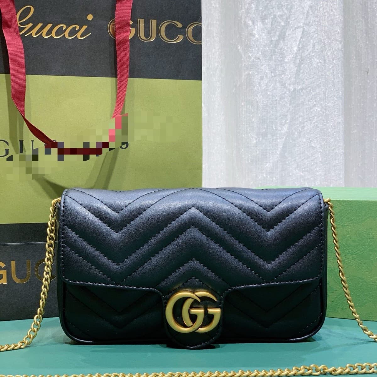Gucci Marmont Marmont bag high version mini love chain bag big brand Gjia Kuqi original leather women's bag