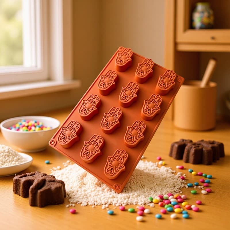 12-Piece Cartoon Owl Cake-Shaped Chocolate Mold Cookie Mold Ice Tray Silicone Mold Kitchen Baking Tools