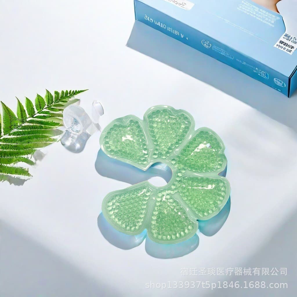 Cross-border foldable breast hot/cold compress pack, nursing breast engorgement and clogged milk relief, portable pain relief hot/cold compress
