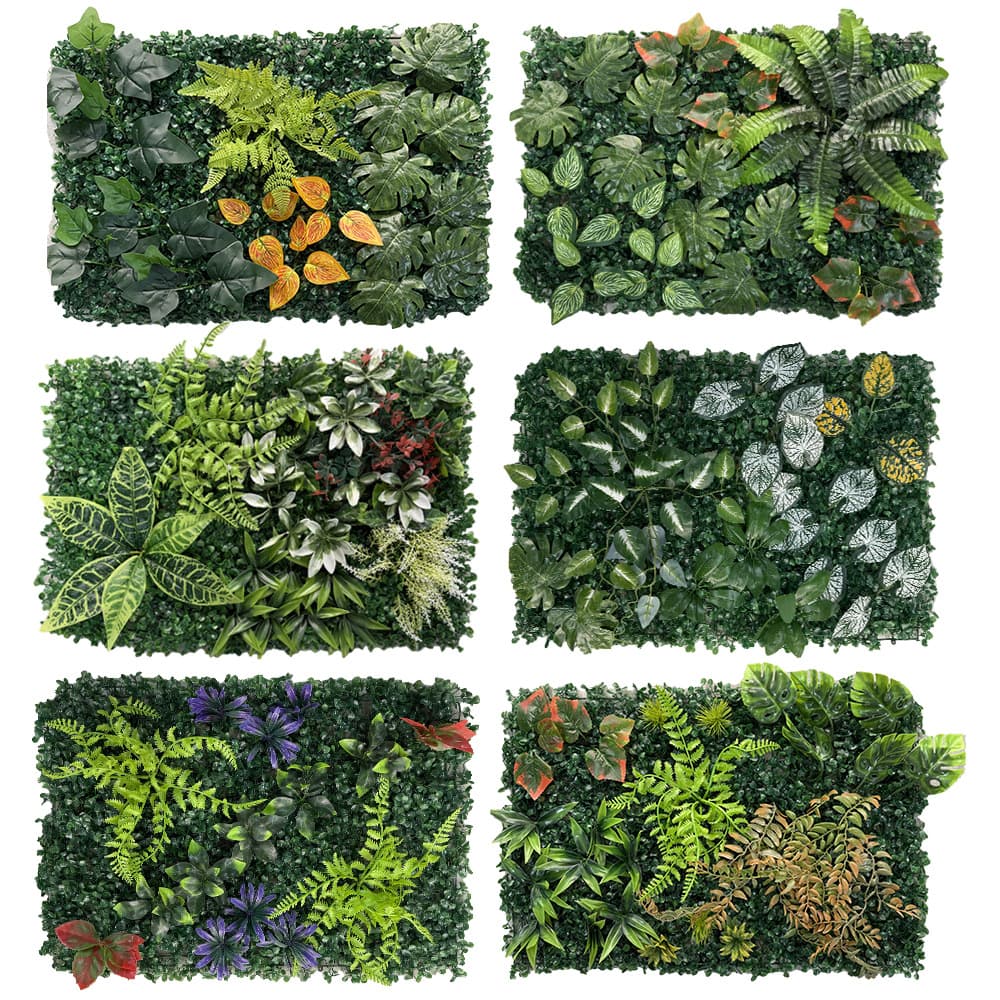 Cross-border Artificial Plant Wall Green Wall Floral Decoration Background Plastic Lawn Outdoor Factory Wholesale Lawn