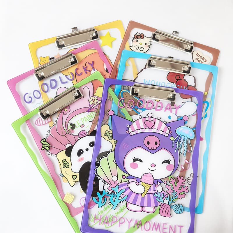 In-Stock Cartoon Clipboard Transparent A4 Writing Pad Student Cartoon Anime Pattern A4 Clipboard 2.1mm Wholesale