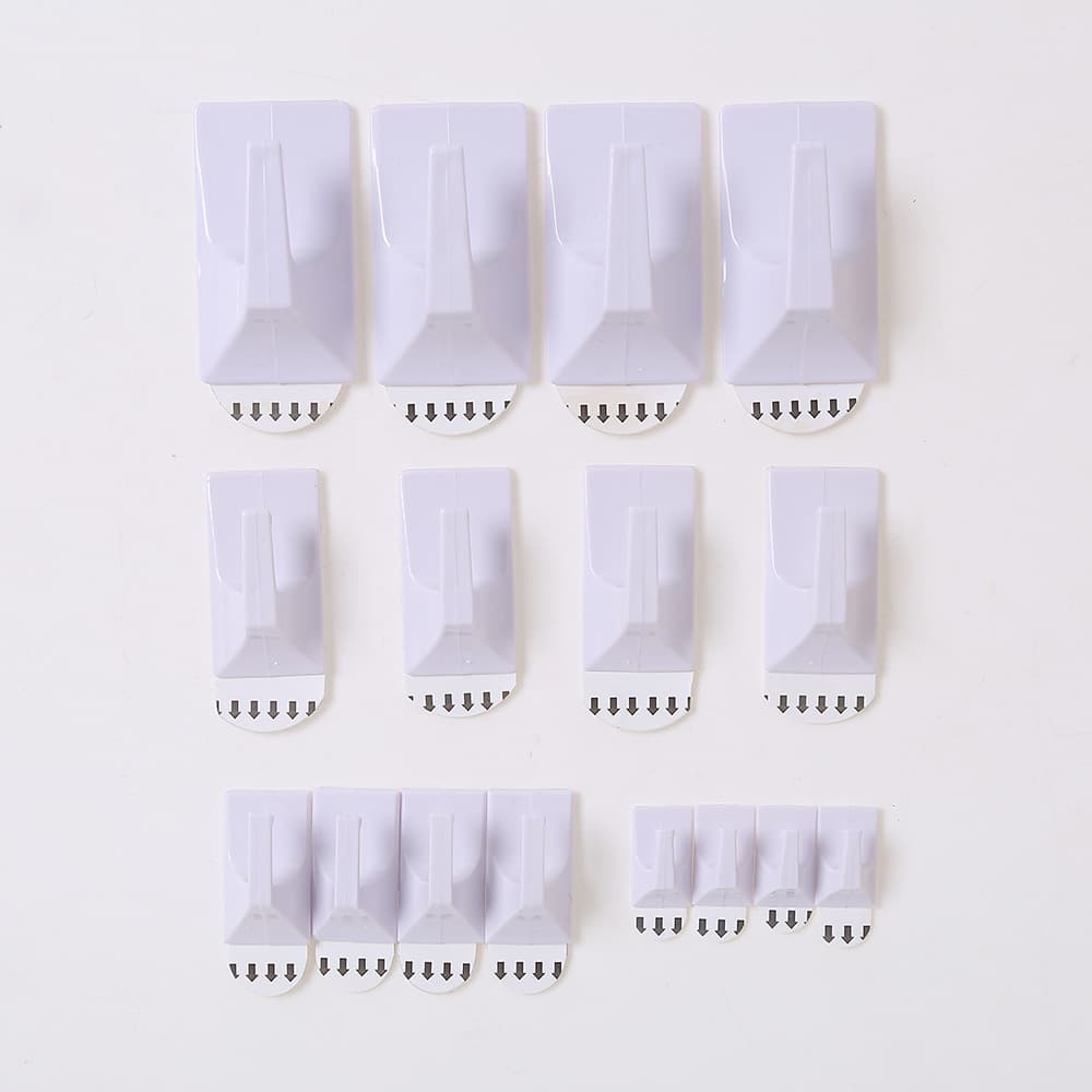 Cross-Border Home Wall Plastic Hooks, No-Trace No-Drill Strong Adhesive Hooks, Easy-Pull Self-Adhesive Coat Hooks