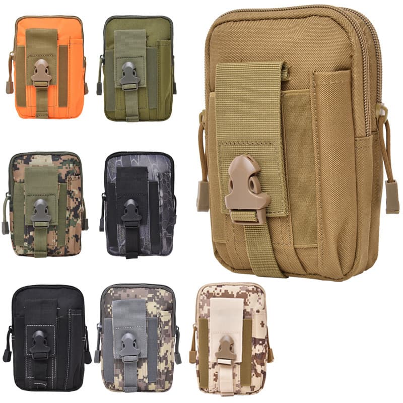 Tactical Waist Pack Men's Running Phone Bag Military Enthusiast Coin Purse Molle Attachment Pouch Lightweight Waterproof Bag