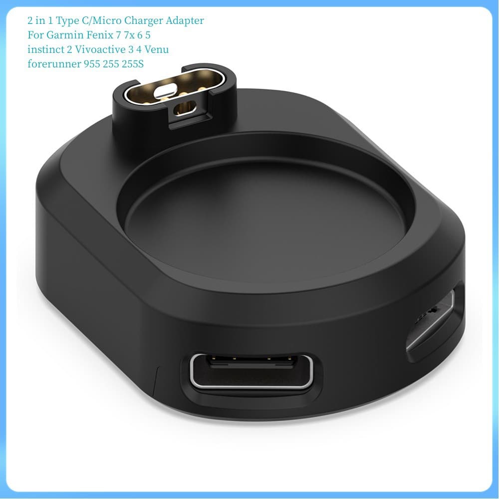 Compatible with Garmin watch charging adapter for fenix7, 7X, 5S, 6, 6X, and 6S Pro chargers.