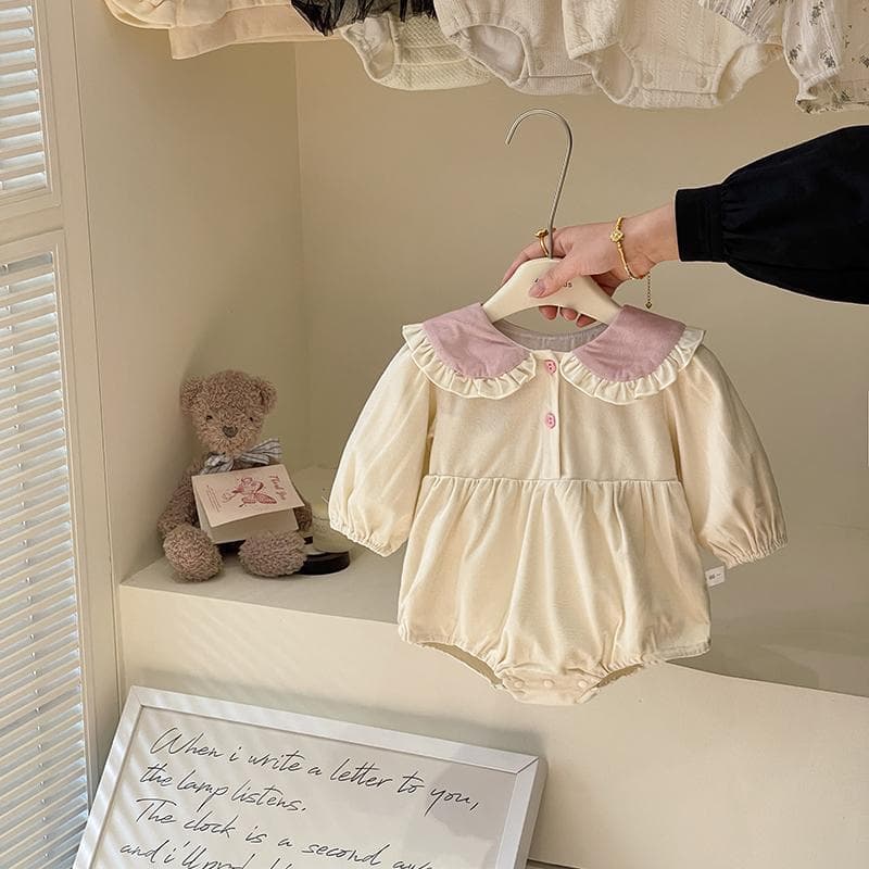 6-month-old baby clothes, autumn thin, fashionable and cute baby rabbit skirt, baby jumpsuit, autumn style 3