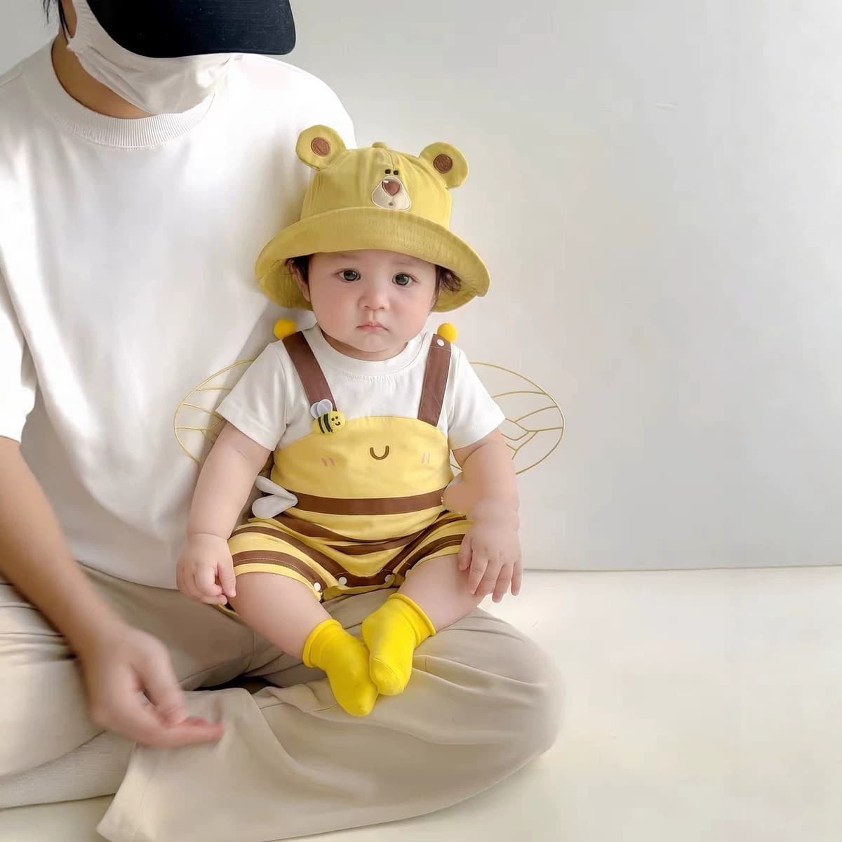 Baby Bodysuit Summer Thin Bee Costume Romper Short Sleeve Crawling Clothes Cartoon Summer Outfit Going Out Clothes