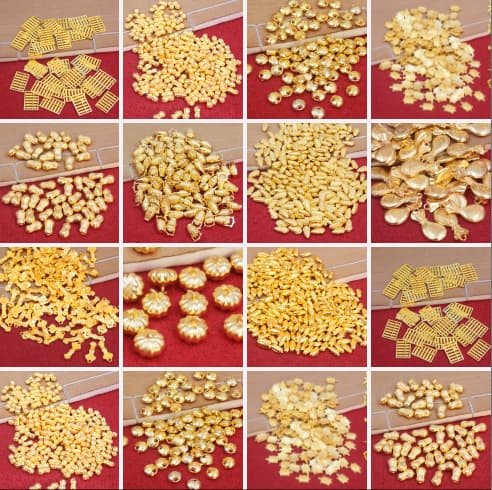 Hot Sale Mini Alloy Gold Ingot Gold Bar Rice Gold Coin Copper Coin Abacus Imitation Gold Craft Ornament Wholesale